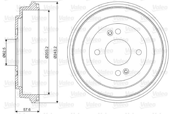 VALEO 237091 Brake Drum