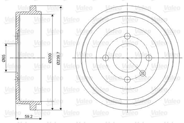 VALEO 237096 Brake Drum