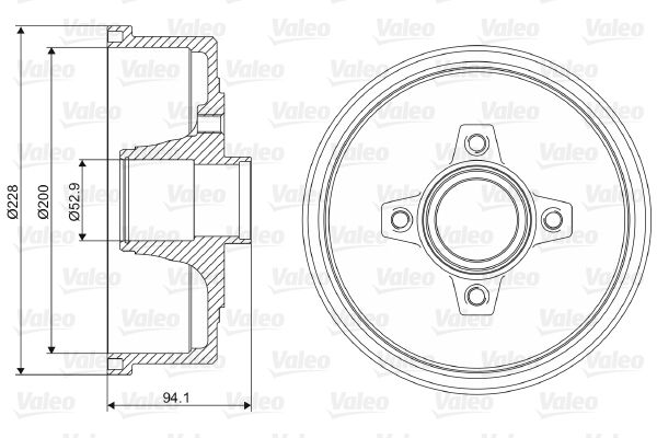 VALEO 237098 Brake Drum