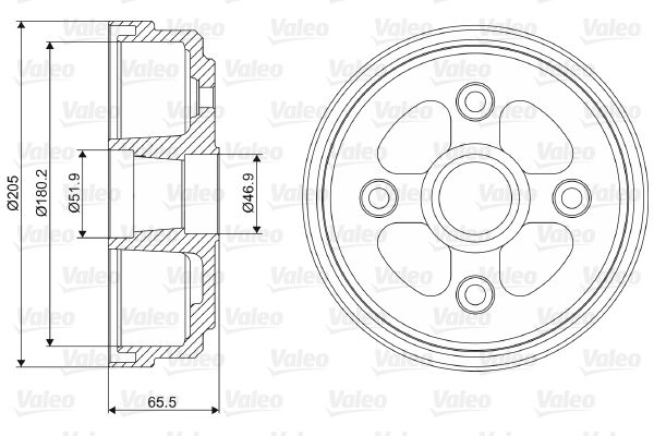 VALEO 237111 Brake Drum