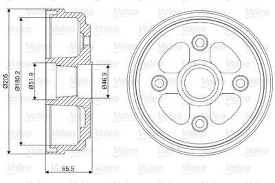 Brake Drum VALEO 237111