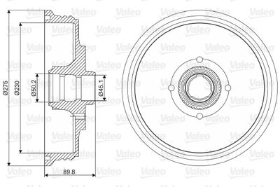 Brake Drum VALEO 237112