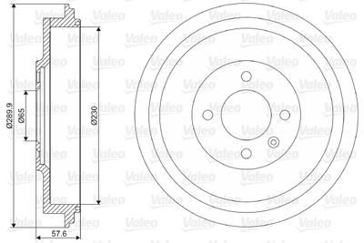 Brake Drum VALEO 237113