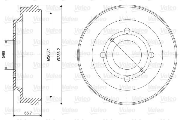 VALEO 237115 Brake Drum