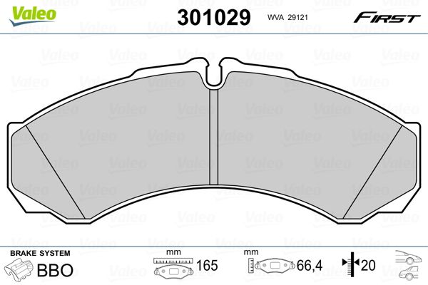 VALEO 301029 Brake Pad Set, disc brake