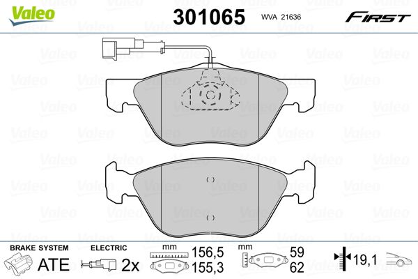 VALEO 301065 Brake Pad Set, disc brake