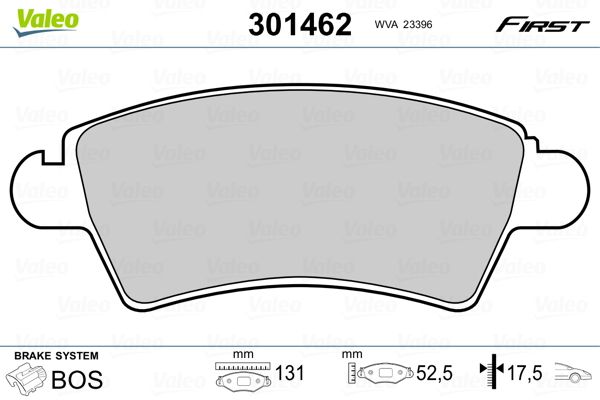 VALEO 301462 Brake Pad Set, disc brake