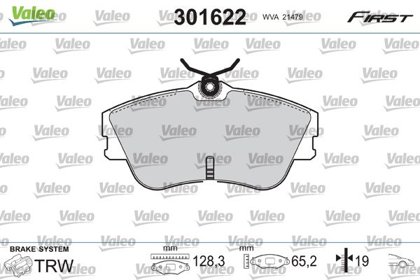 VALEO 301622 Brake Pad Set, disc brake
