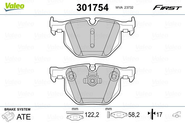 VALEO 301754 Brake Pad Set, disc brake