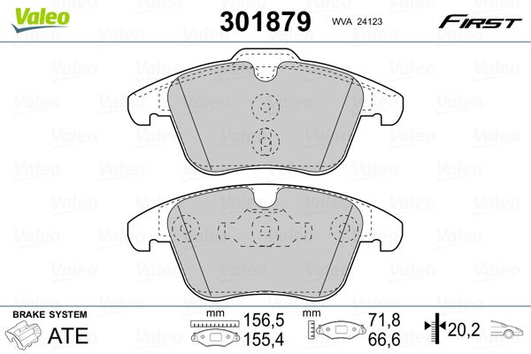 VALEO 301879 Brake Pad Set, disc brake