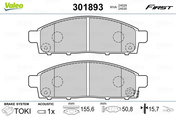 VALEO 301893 Brake Pad Set, disc brake
