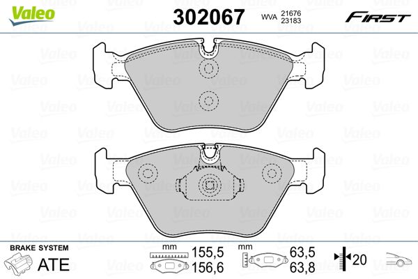 VALEO 302067 Brake Pad Set, disc brake