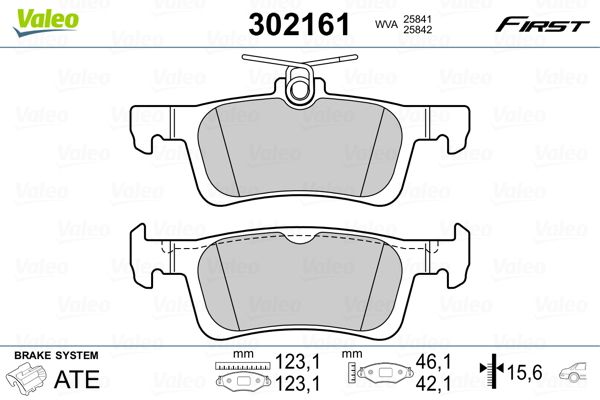 VALEO 302161 Brake Pad Set, disc brake