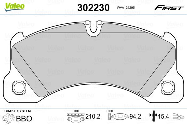 VALEO 302230 Brake Pad Set, disc brake