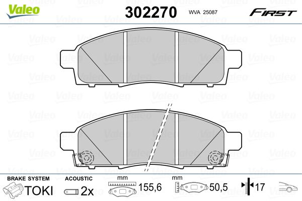 VALEO 302270 Brake Pad Set, disc brake