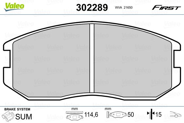 VALEO 302289 Brake Pad Set, disc brake