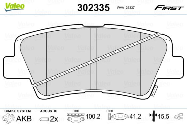 VALEO 302335 Brake Pad Set, disc brake