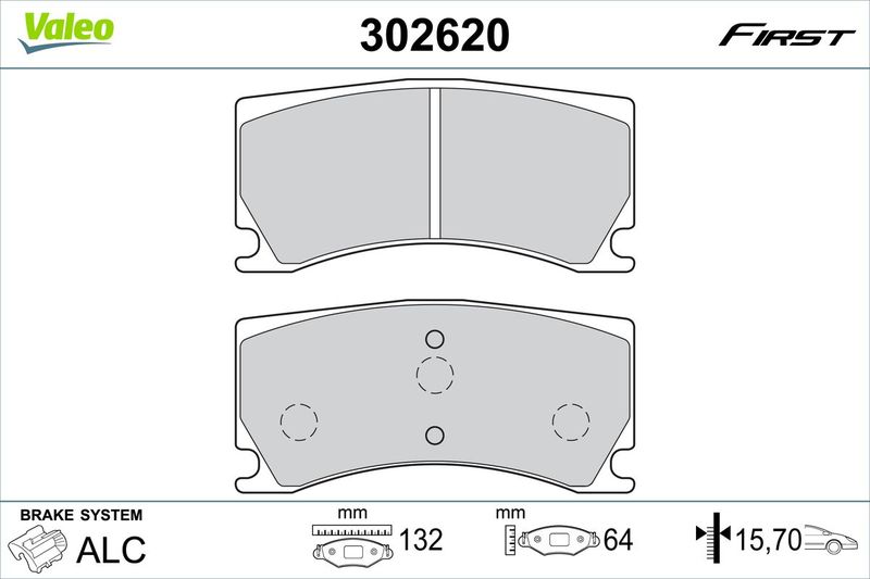 VALEO 302620 Brake Pad Set, disc brake