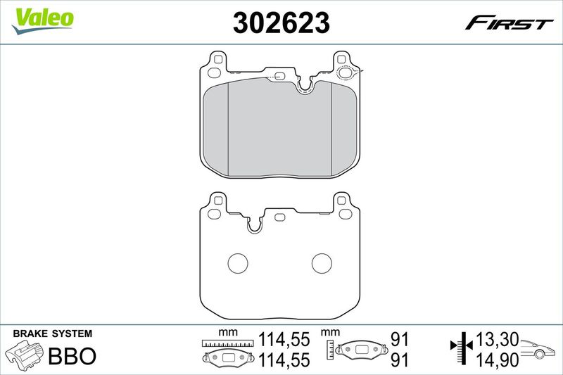 VALEO 302623 Brake Pad Set, disc brake