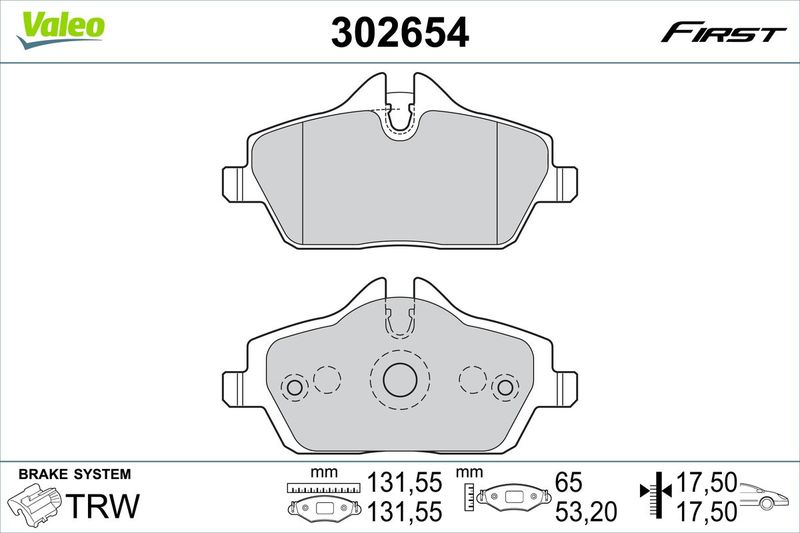 VALEO 302654 Brake Pad Set, disc brake