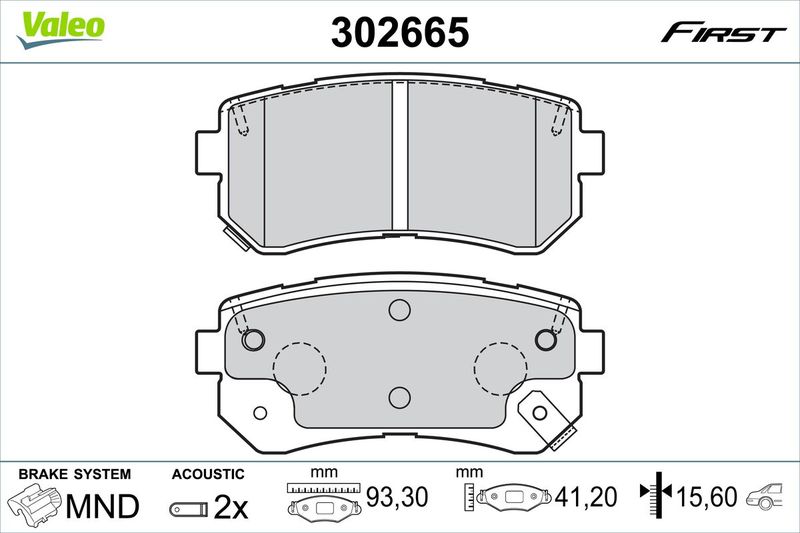 VALEO 302665 Brake Pad Set, disc brake