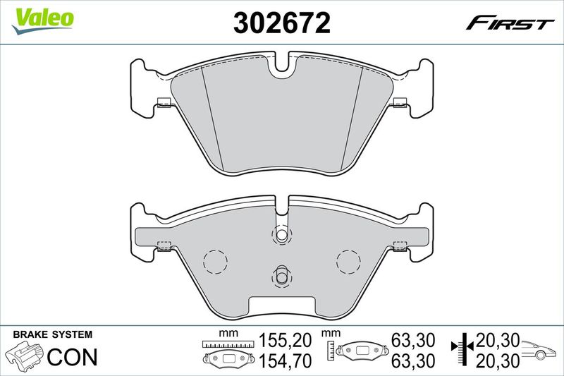 VALEO 302672 Brake Pad Set, disc brake