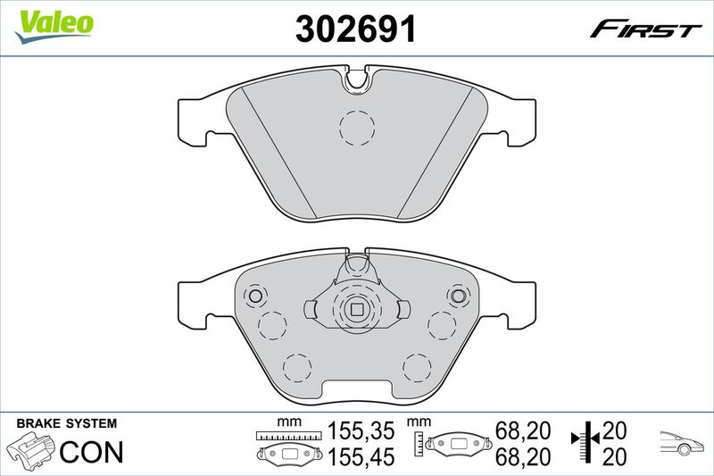 VALEO 302691 Brake Pad Set, disc brake