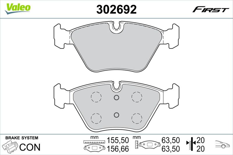 VALEO 302692 Brake Pad Set, disc brake