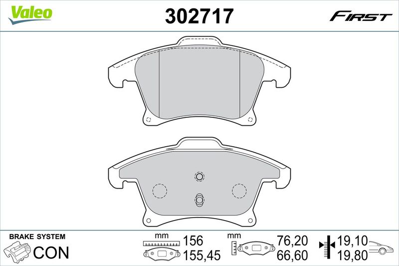 VALEO 302717 Brake Pad Set, disc brake