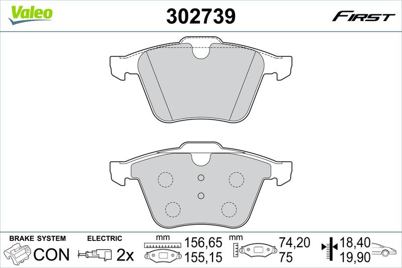 VALEO 302739 Brake Pad Set, disc brake