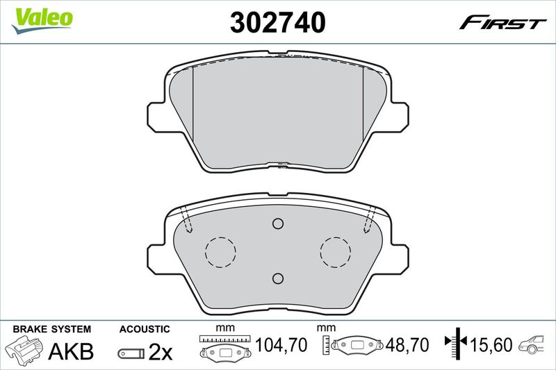 VALEO 302740 Brake Pad Set, disc brake