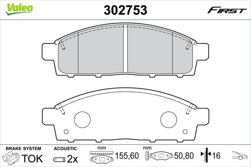 VALEO 302753 Brake Pad Set, disc brake