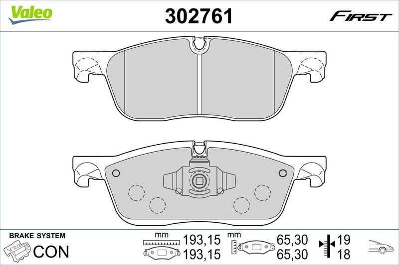 VALEO 302761 Brake Pad Set, disc brake