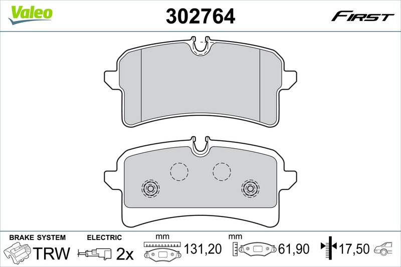 VALEO 302764 Brake Pad Set, disc brake