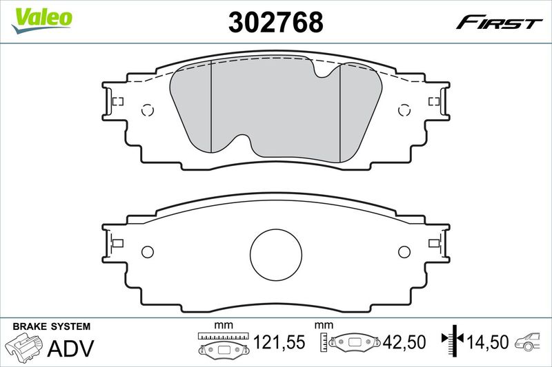 VALEO 302768 Brake Pad Set, disc brake