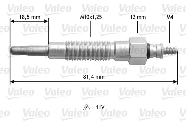 VALEO 345126 Glow Plug