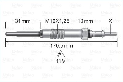 Glow Plug VALEO 345244