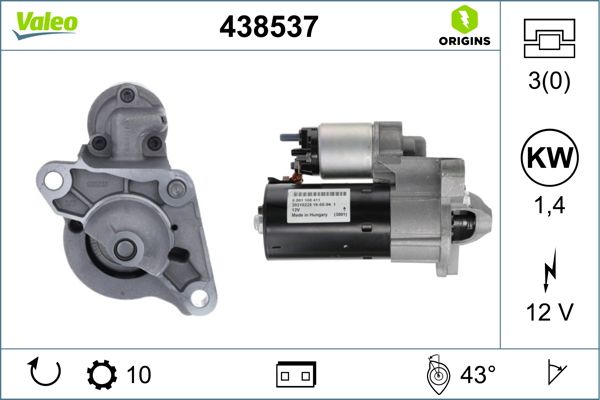 VALEO 438537 Starter