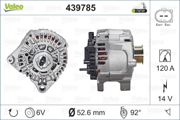 VALEO 439785 Alternator, starter