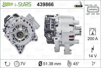 Alternator, starter VALEO 439866