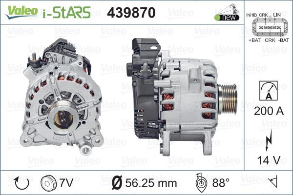 VALEO 439870 Alternator, starter