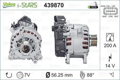 Alternator, starter VALEO 439870