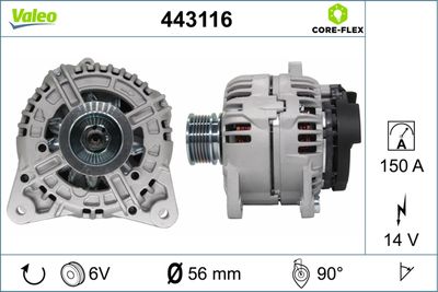 Alternator VALEO 443116