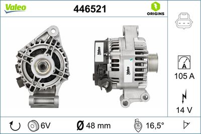 Alternator VALEO 446521
