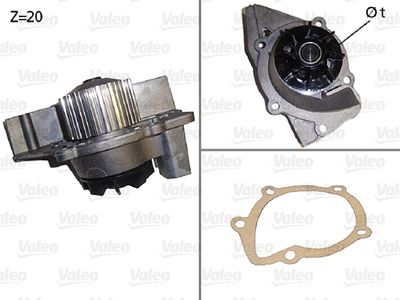 Water Pump, engine cooling VALEO 506531