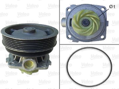 Water Pump, engine cooling VALEO 506670