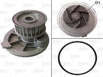 Water Pump, engine cooling VALEO 506856