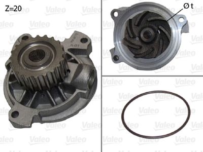 Water Pump, engine cooling VALEO 506920