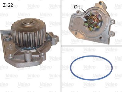 Water Pump, engine cooling VALEO 506943