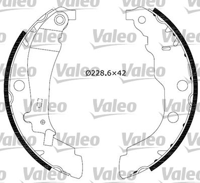 VALEO 554636 Brake Shoe Set